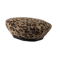 Women's Pastoral Simple Style Leopard Eaveless Beret Hat main image 4