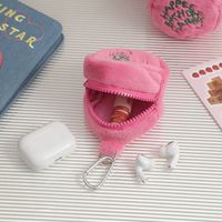 Cute Letter Plush Round Makeup Bags main image 4