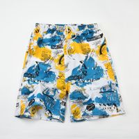Men's Beach Casual Ditsy Floral Color Block Tree Shorts Shorts sku image 10