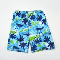 Men's Beach Casual Ditsy Floral Color Block Tree Shorts Shorts sku image 4