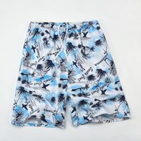 Men's Beach Casual Ditsy Floral Color Block Tree Shorts Shorts sku image 15