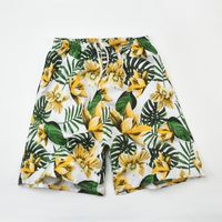 Men's Beach Casual Ditsy Floral Color Block Tree Shorts Shorts sku image 9