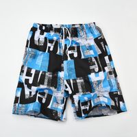 Men's Beach Casual Ditsy Floral Color Block Tree Shorts Shorts sku image 11