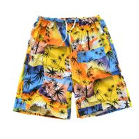 Men's Beach Casual Ditsy Floral Color Block Tree Shorts Shorts sku image 19