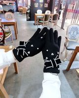 Women's Cute Sweet Solid Color Bow Knot Gloves A Pair sku image 1