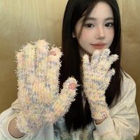 Women's Simple Style Colorful Gloves A Pair main image 2