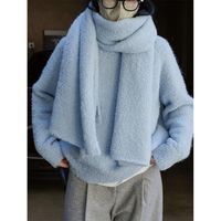 Women's Simple Style Commute Solid Color Wool Blend Scarf sku image 2