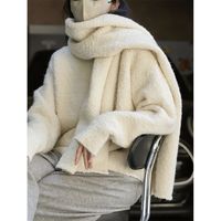 Women's Simple Style Commute Solid Color Wool Blend Scarf main image 2
