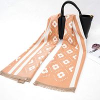 Women's Classic Style Color Block Polyester Printing Scarf main image 3