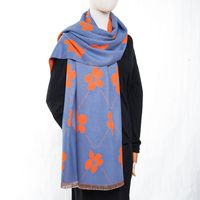 Women's Classic Style Color Block Polyester Printing Scarf sku image 15