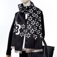Women's Classic Style Color Block Polyester Printing Scarf sku image 11