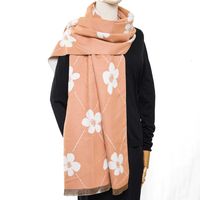 Women's Classic Style Color Block Polyester Printing Scarf sku image 13