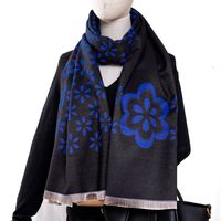 Women's Classic Style Color Block Polyester Printing Scarf sku image 9