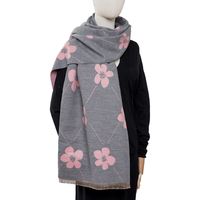 Women's Classic Style Color Block Polyester Printing Scarf sku image 17