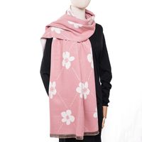 Women's Classic Style Color Block Polyester Printing Scarf sku image 14