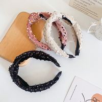 Women's Elegant Retro Solid Color Sequin Flannel Hair Band main image 5