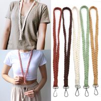 Basic Solid Color Cotton String Knitting Unisex Bag Pendant Keychain main image 6