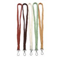 Basic Solid Color Cotton String Knitting Unisex Bag Pendant Keychain main image 2