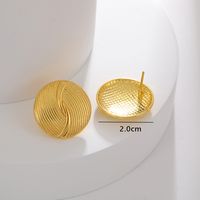 1 Pair Hip-hop Simple Style Solid Color Plating Copper 18k Gold Plated White Gold Plated Ear Studs main image 3