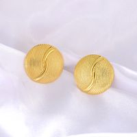 1 Pair Hip-hop Simple Style Solid Color Plating Copper 18k Gold Plated White Gold Plated Ear Studs main image 5