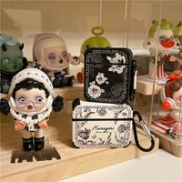 Retro Flower Pu Leather Bluetooth Earbuds Case main image 1