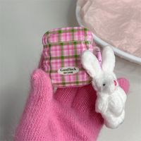 Cute Rabbit Lattice Tpu Bluetooth Earbuds Case main image 3