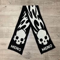 Men's Hip-hop Retro Color Block Acrylic Printing Scarf sku image 1