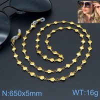 Simple Style Classic Style Solid Color Titanium Steel Women's Glasses Chain sku image 2