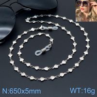 Simple Style Classic Style Solid Color Titanium Steel Women's Glasses Chain sku image 1