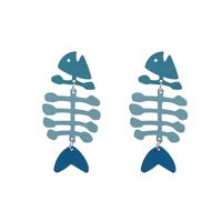 1 Pair Vintage Style Simple Style Fish Irregular Alloy Drop Earrings main image 3