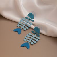 1 Pair Vintage Style Simple Style Fish Irregular Alloy Drop Earrings main image 5