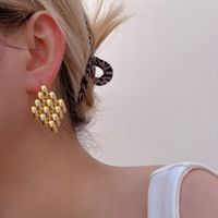 1 Pair Casual Simple Style Geometric Plating Copper Ear Studs main image 4