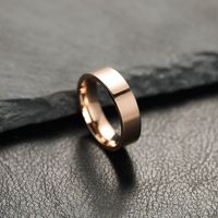 Basic Modern Style Solid Color Stainless Steel Plating Unisex Rings main image 1