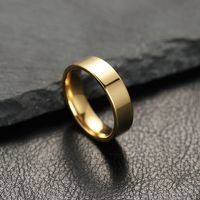 Basic Modern Style Solid Color Stainless Steel Plating Unisex Rings main image 3