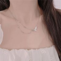 Simple Style Artistic Star Heart Shape Wings Steel Copper Inlay Opal Shell Zircon Pendant Necklace sku image 19