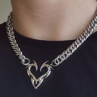 Casual Hip-Hop Modern Style Heart Shape 304 Stainless Steel Ferroalloy Unisex Pendant Necklace sku image 1