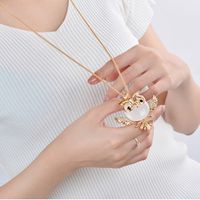 Ig Style Cute Owl Alloy Copper Inlay Opal Zircon Women's Sweater Chain main image 6