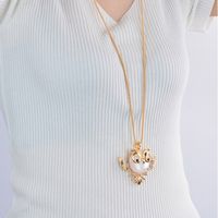 Ig Style Cute Owl Alloy Copper Inlay Opal Zircon Women's Sweater Chain main image 4