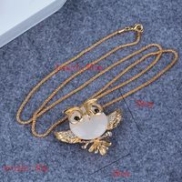 Ig Style Cute Owl Alloy Copper Inlay Opal Zircon Women's Sweater Chain main image 2