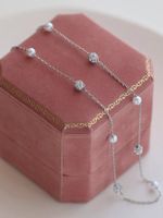 Simple Style Round Stainless Steel Pearl Inlay Zircon Necklace main image 5