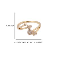 Simple Style Geometric Copper 18k Gold Plated Silver Plated Zircon Adjustable Ring In Bulk main image 2