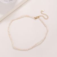 Elegant Sweet Geometric Solid Color Baroque Pearls Beaded Necklace sku image 1