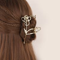 Women's Elegant Simple Style Rose Alloy Plating Hair Claws main image 1