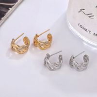 1 Pair Vintage Style Geometric Solid Color Plating Copper Ear Studs main image 1