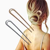 Women's Simple Style U Shape Alloy Plating Hairpin main image 1