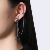 Wholesale Jewelry Vintage Style Geometric Cross Solid Color Metal Plating Ear Cuffs main image 1