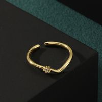 Simple Style Commute Solid Color Copper Zircon Rings In Bulk main image 4