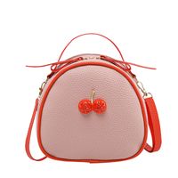 Women's Pu Leather Fruit Streetwear Oval Zipper Handbag sku image 3