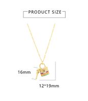 Hip-hop Simple Style Key Lock Copper 18k Gold Plated Zircon Pendant Necklace In Bulk main image 2
