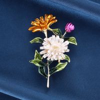 Romantisch Blume Legierung Inlay Künstliche Perlen Strasssteine Frau Broschen sku image 20